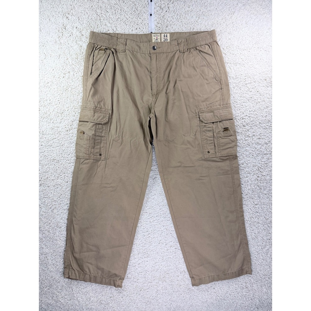 Red Head Cargo Pants Men 44x30 Khaki Tan Stretch Waist Ripstop Utility Hiking